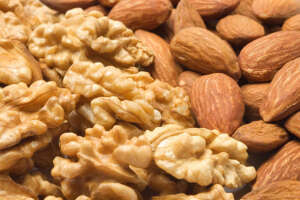 Almonds and walnuts